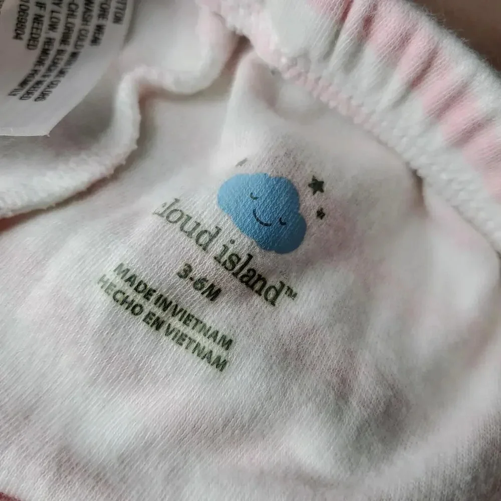 Carter's Baby Girl 3-6 Month Pink and White Clothing Bundle 100% Cotton